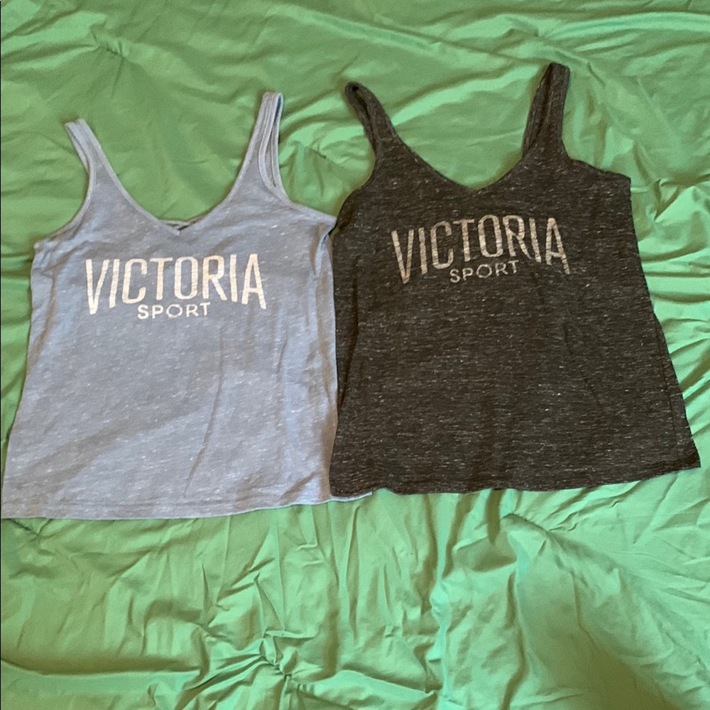 Victoria Sport Tank Tops - Blue and Black